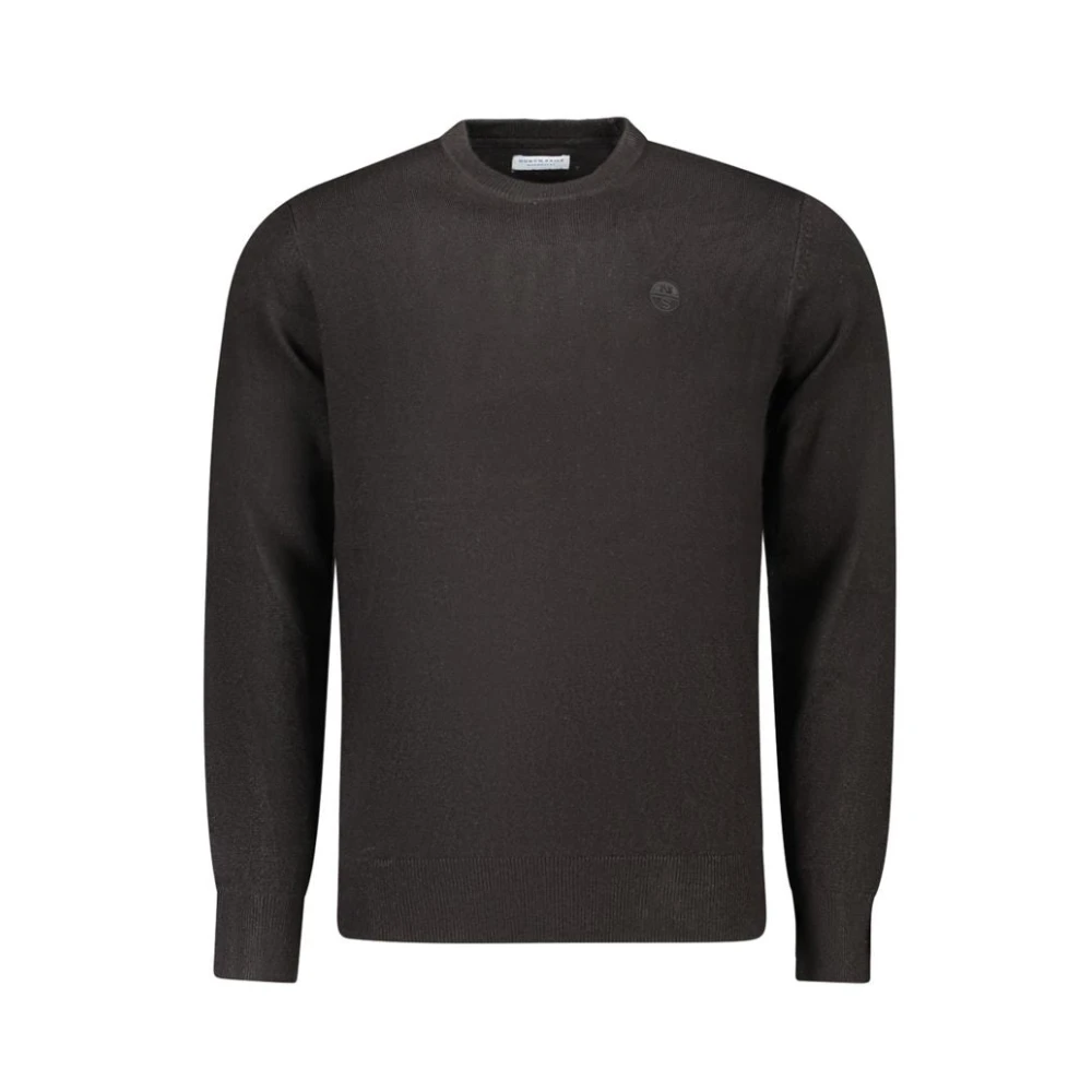 North Sails Men's Black Round-Neck Knitwear, Xl, Nylon Jumper