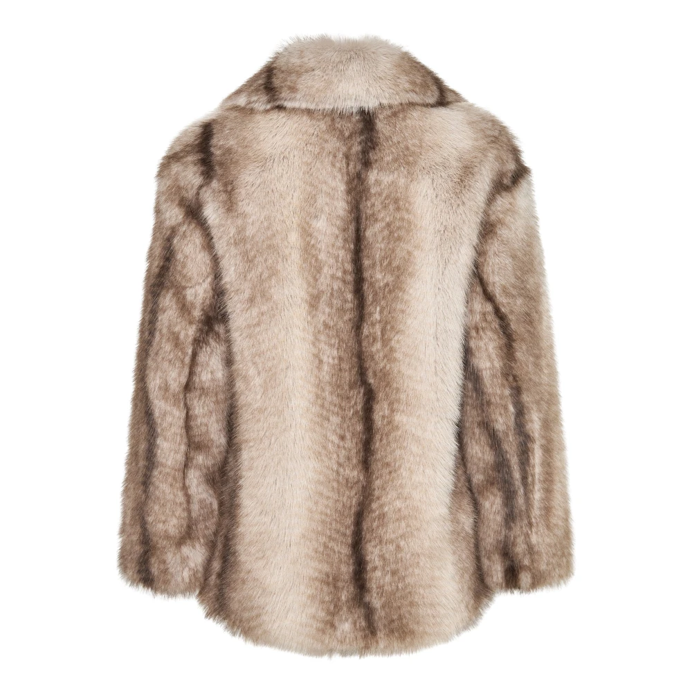 Cesare Gaspari Elegante Bruine Nep Bontjas Luxe Winterkleding voor Vrouwen Bruin Brown Dames