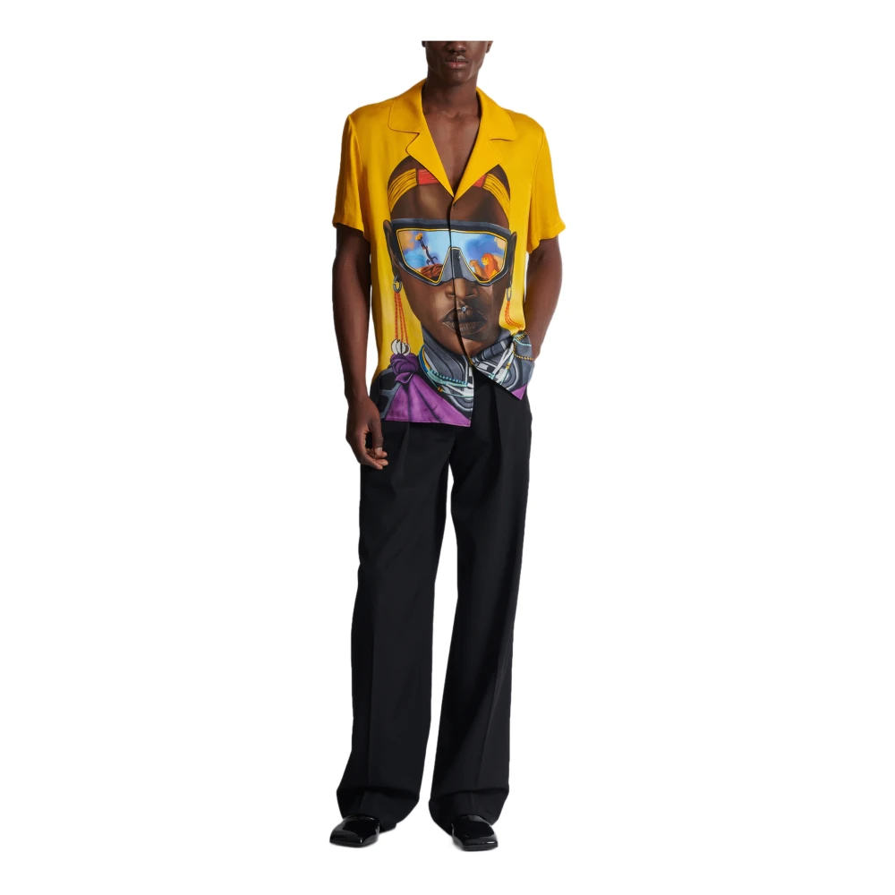 Balmain Disney x : The Lion King Satijnen pyjama met print Nika Mtwana Multicolor Heren
