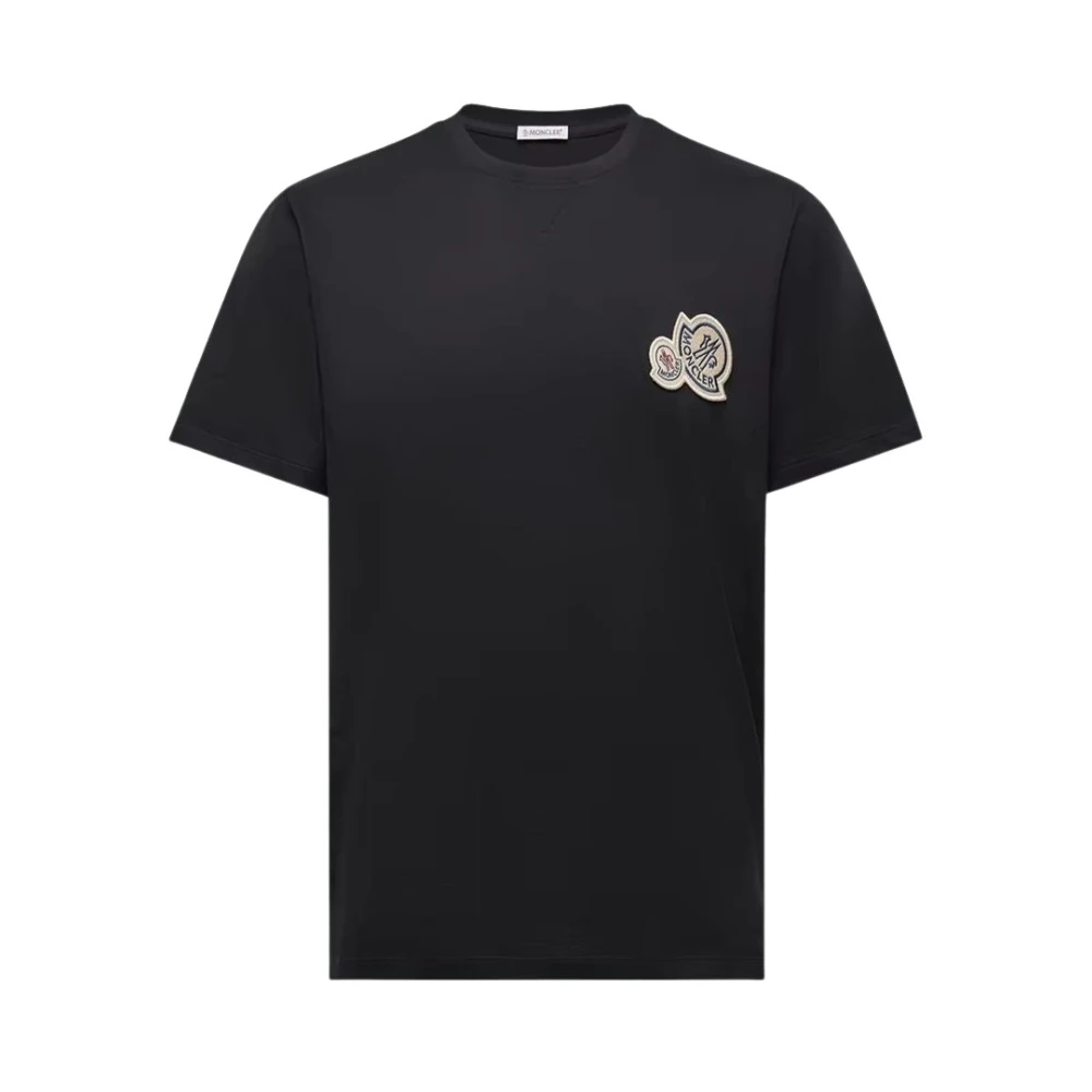 Moncler Black T-Shirts, Male, Xl, Ss T-Shirt