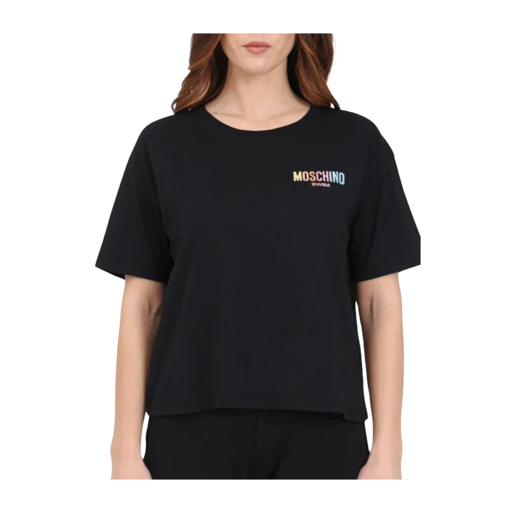 Love Moschino Zwart Katoenen T-shirt en Polo Set Black Dames