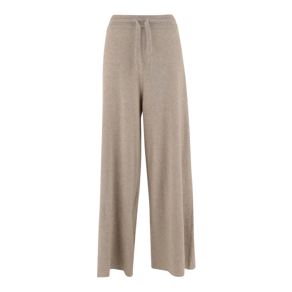 Jil Sander Kasjmier Wijde Beige Broek Beige Dames