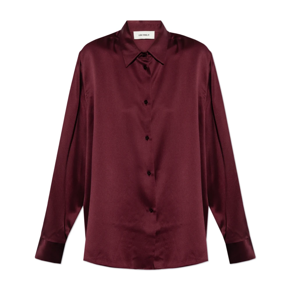 Lisa Yang Zijden shirt Red Dames