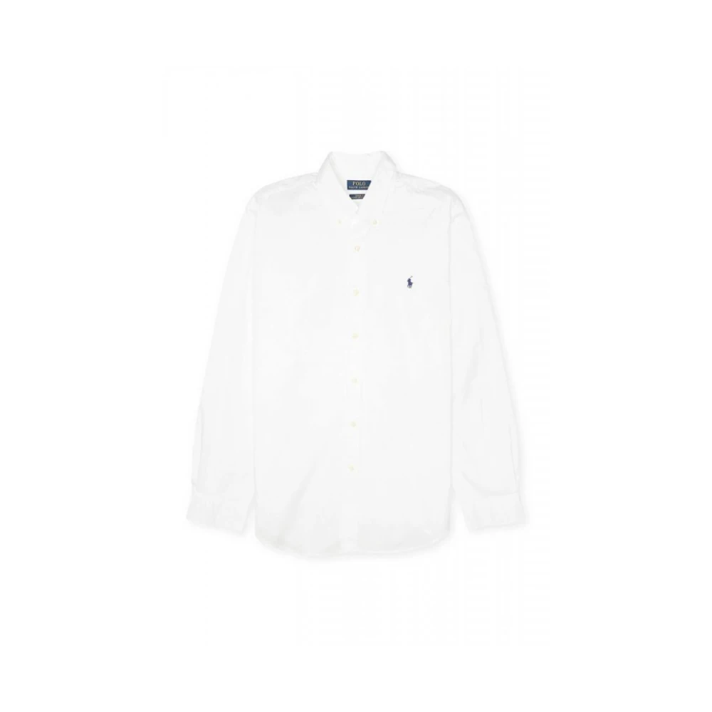 Ralph Lauren Uomo Bianco Custom Fit Twill Shirt
