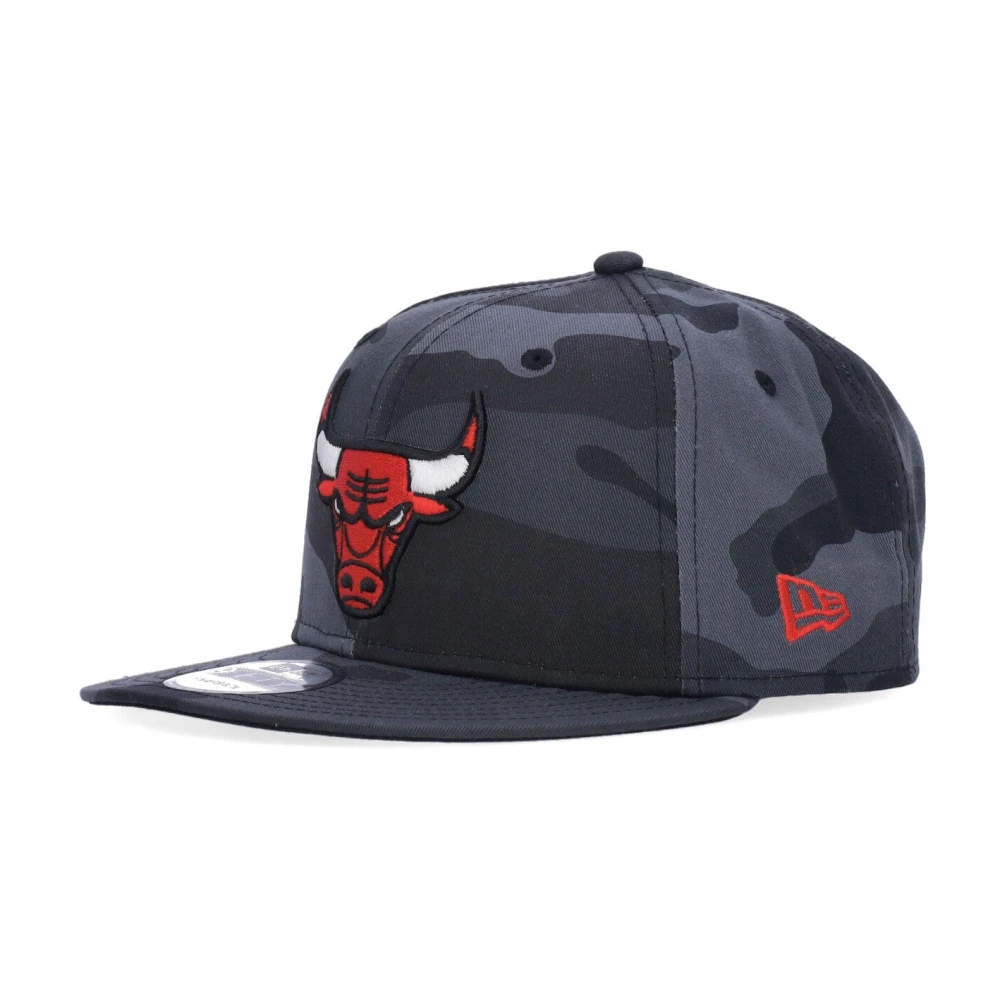 New era Chicago Bulls Camo Platte Klep Pet Black Heren