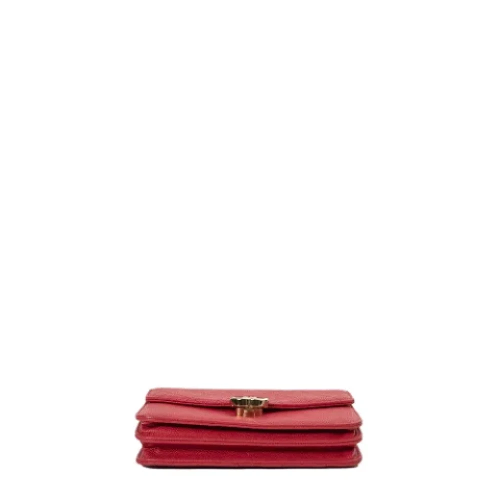 Chanel Vintage Pre-owned Leather wallets Pink Dames