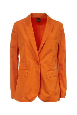 Bomullspoplin Enkelknäppt Blazer