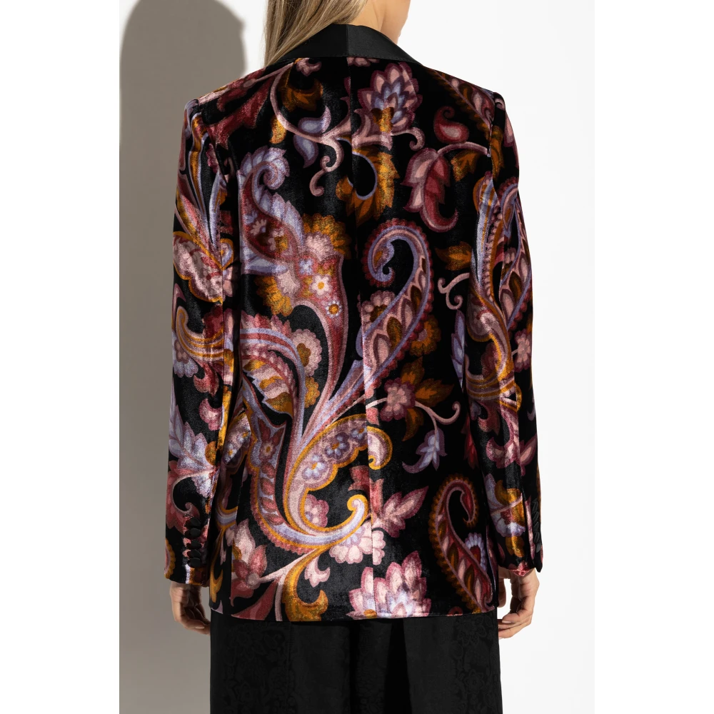 ETRO Gestreepte fluwelen blazer Multicolor Dames