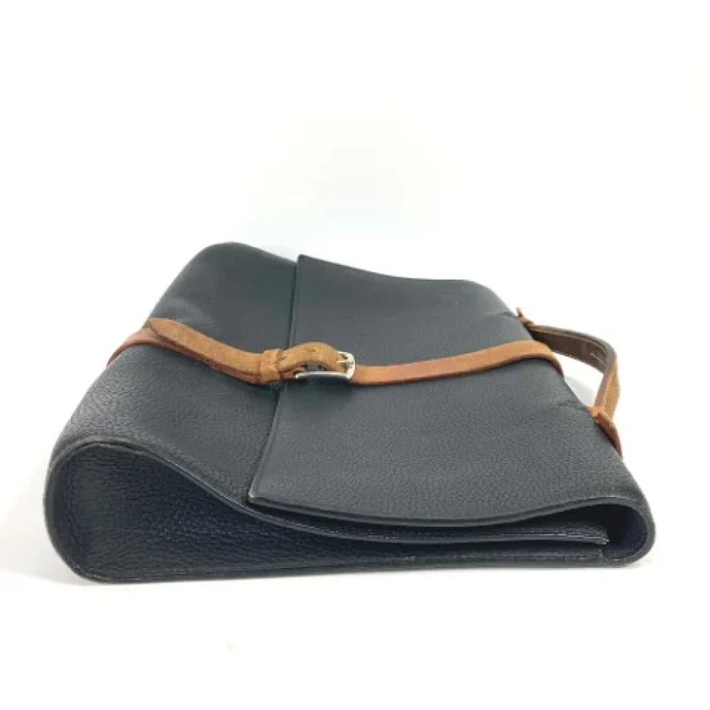 Hermès Vintage Pre-owned Leather briefcases Black Heren