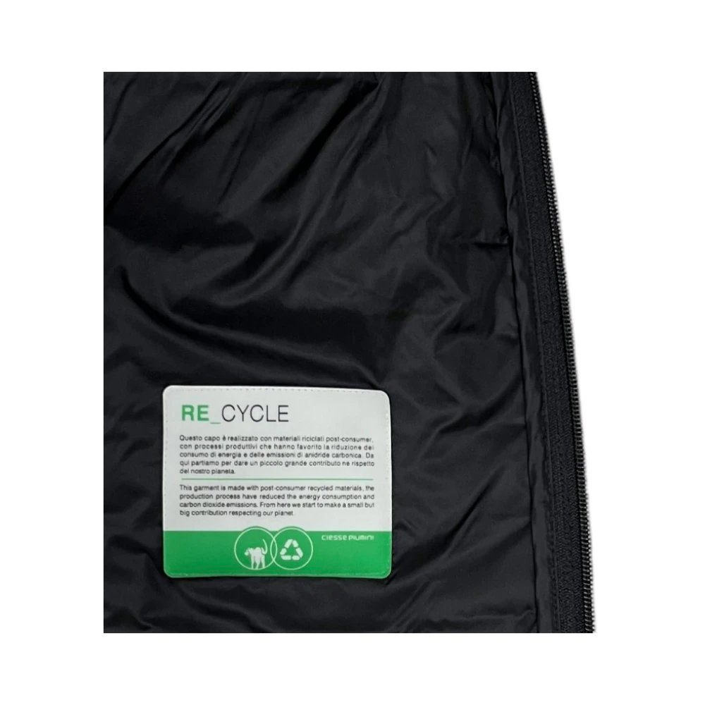 Ciesse Piumini Heren Stoffen Jas met Ritssluiting en Capuchon Black Heren