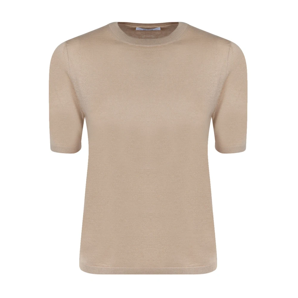 Max Mara Zijde Kasjmier Crew-Neck Sweater Beige Dames