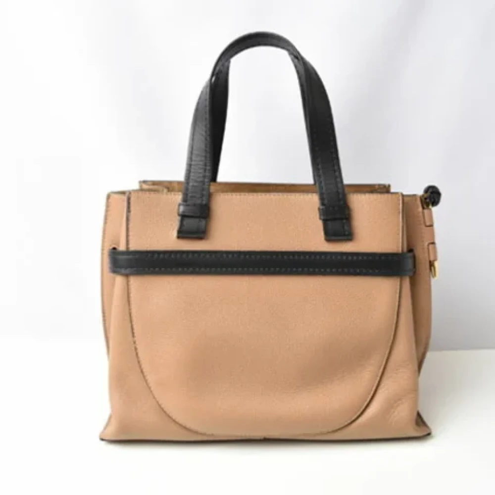 Loewe Pre-owned Fabric handbags Beige Dames