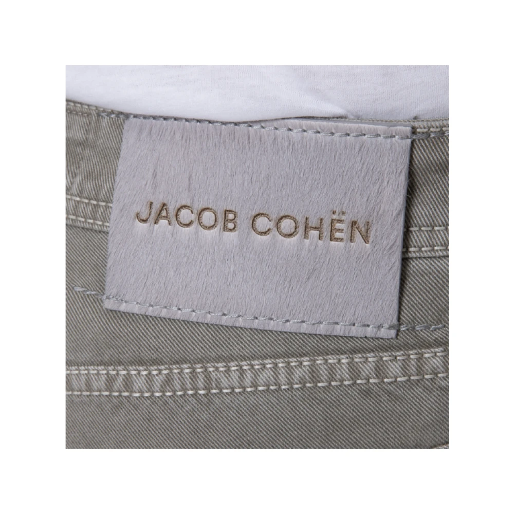 Jacob Cohën Slim Comfortabele Taupe Katoenen Jeans Gray Heren