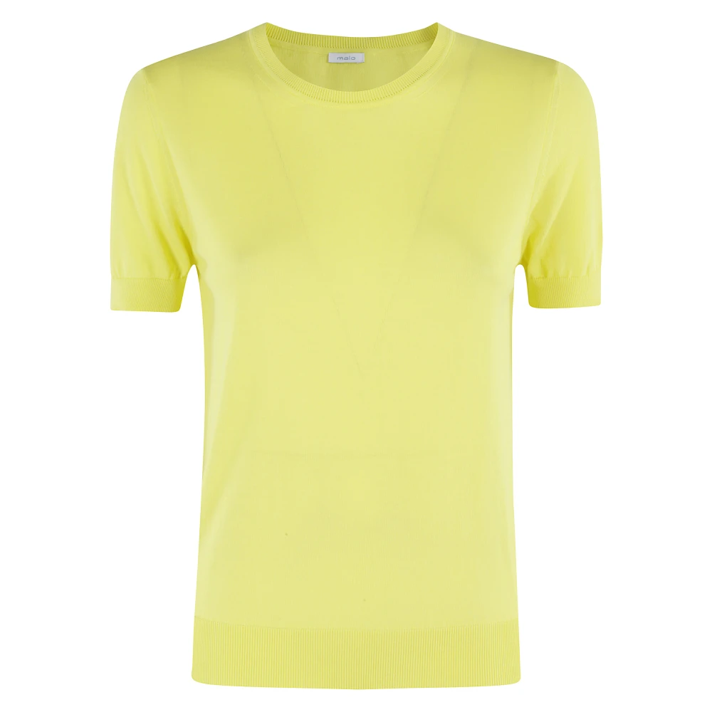 Malo - Tops > T-Shirts - Yellow - Malo - Modalova