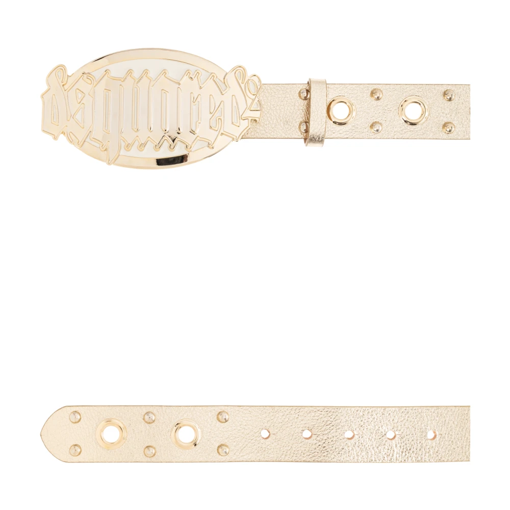 Dsquared2 Leren riem met studs Yellow Dames