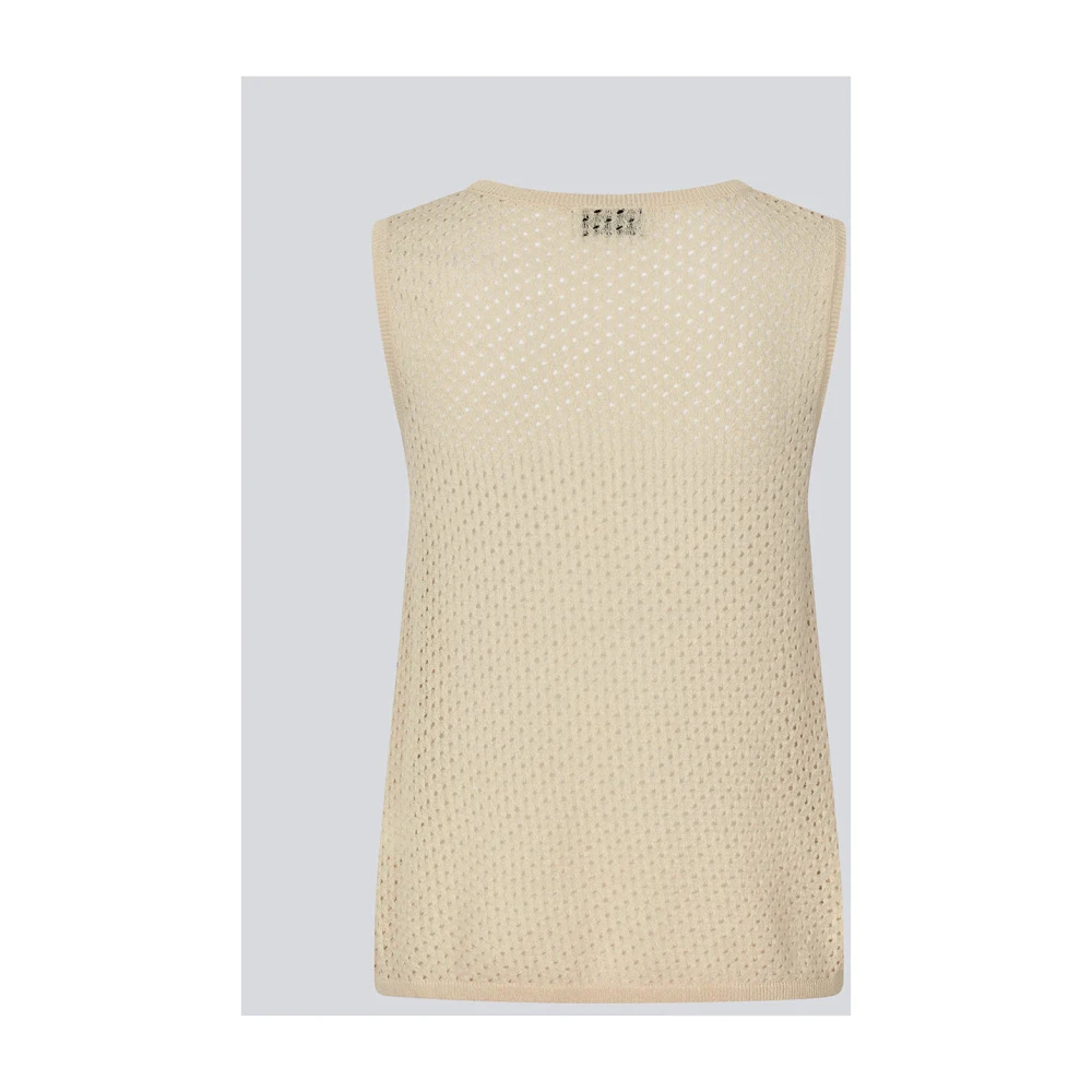 Modström Gestoft Breisel Top met Opengewerkte Details Beige Dames