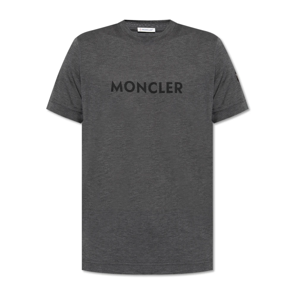Moncler - Tops > T-Shirts - Gray - Moncler - Modalova