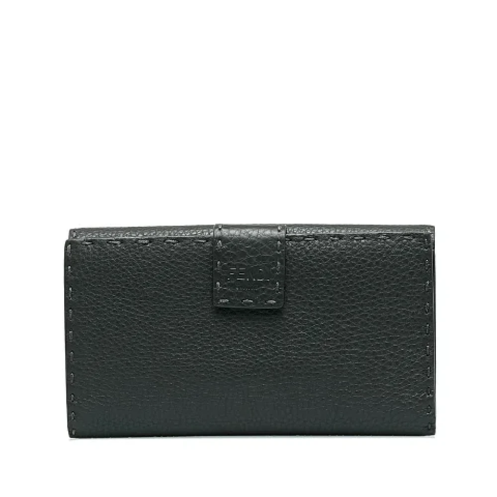 Fendi Vintage Pre-owned Leather wallets Gray Dames