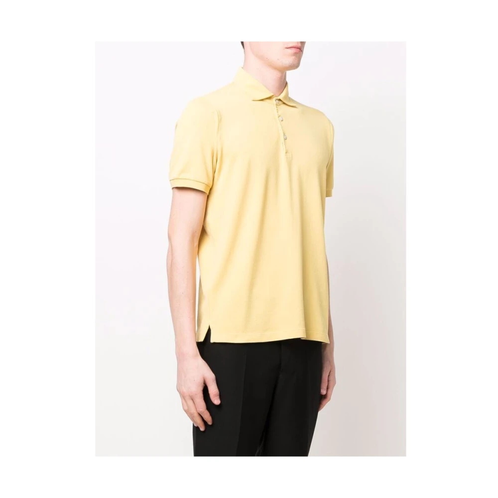 Mauro Ottaviani Pastelgele Polo Shirt Yellow Heren