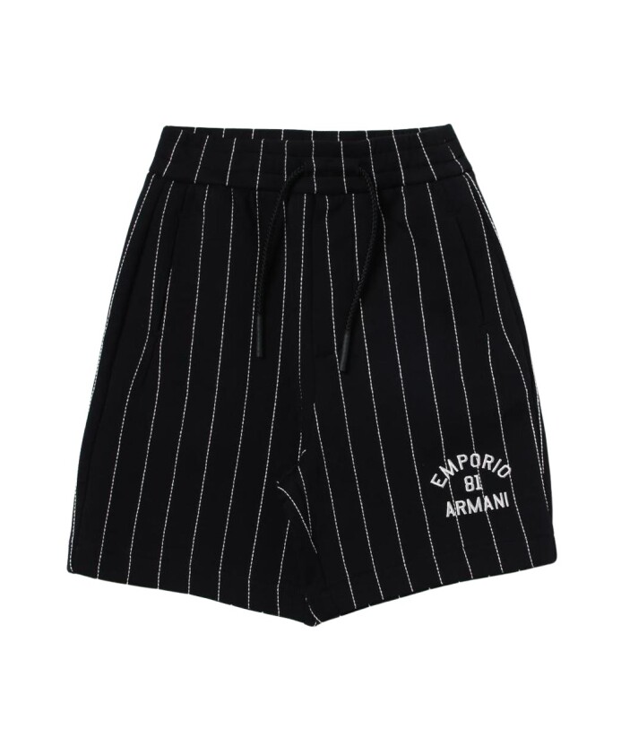 blue-logo-pinstripe-kids-shorts