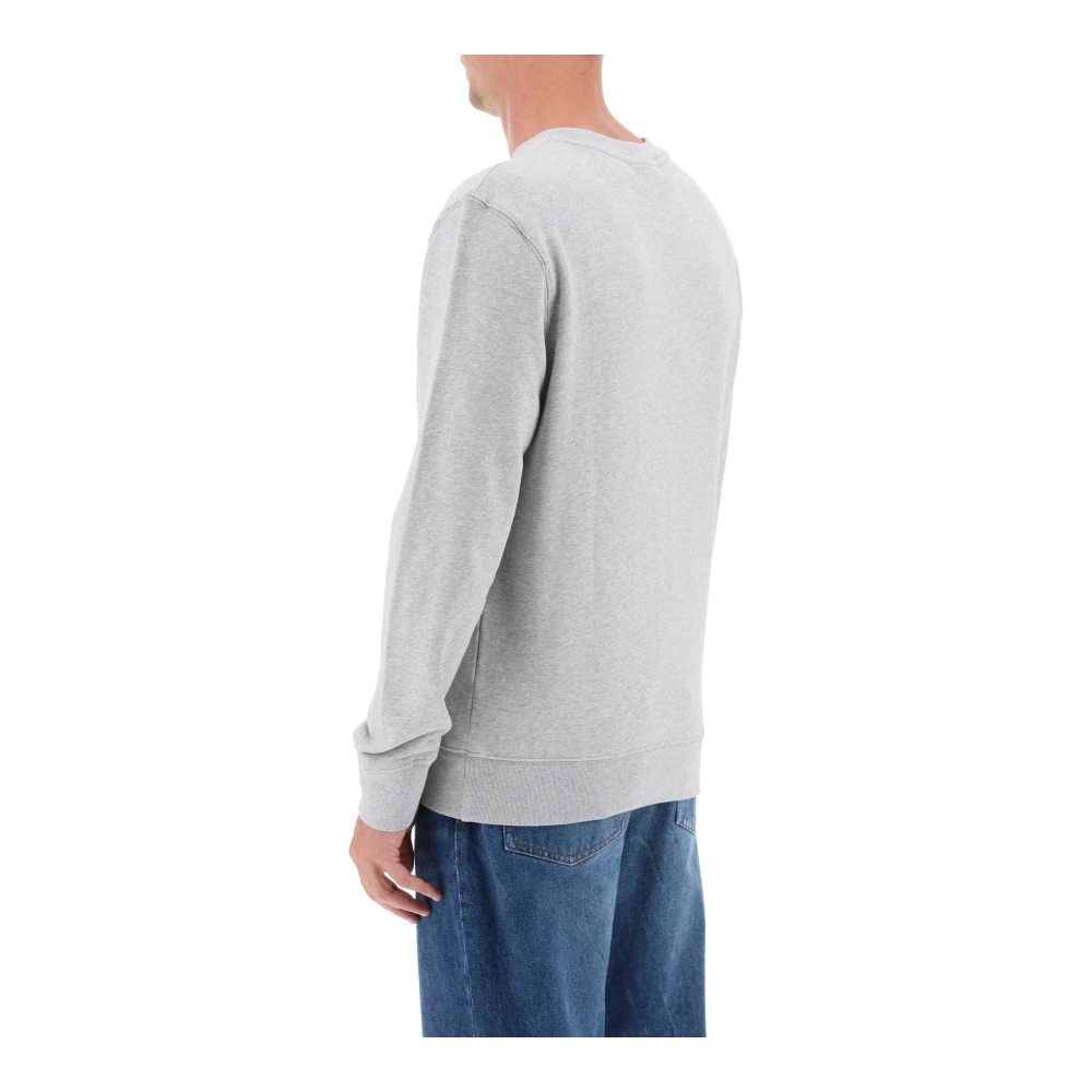 Maison Kitsuné Sweatshirt met logo-opschrift Gray Heren