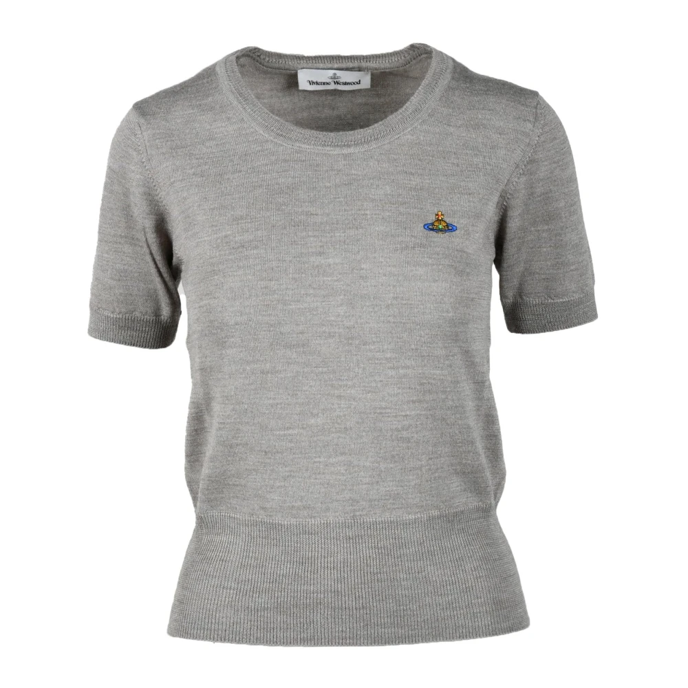 Vivienne Westwood Zuivere Wol Gebreide Trui Gray Dames