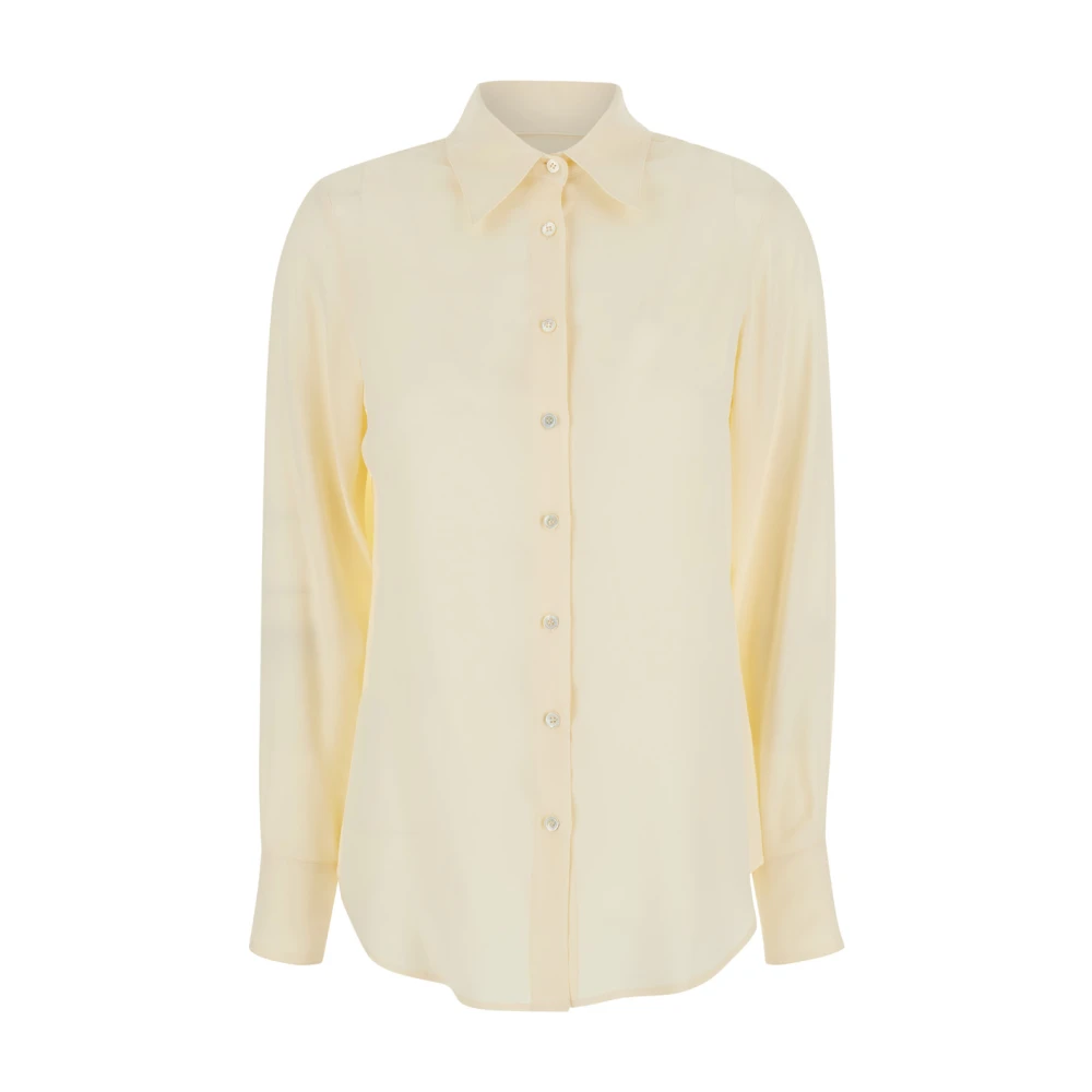 Mauro Grifoni Zijden Beige Shirt Beige Dames
