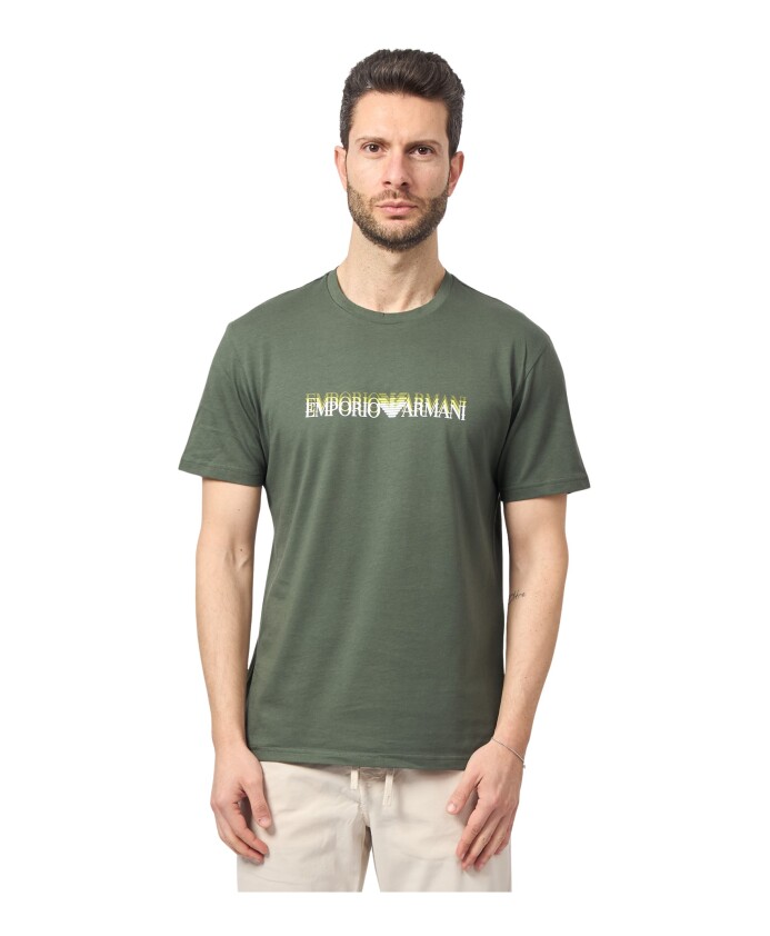 t-shirts-et-polos-verts-avec-impression-frontale
