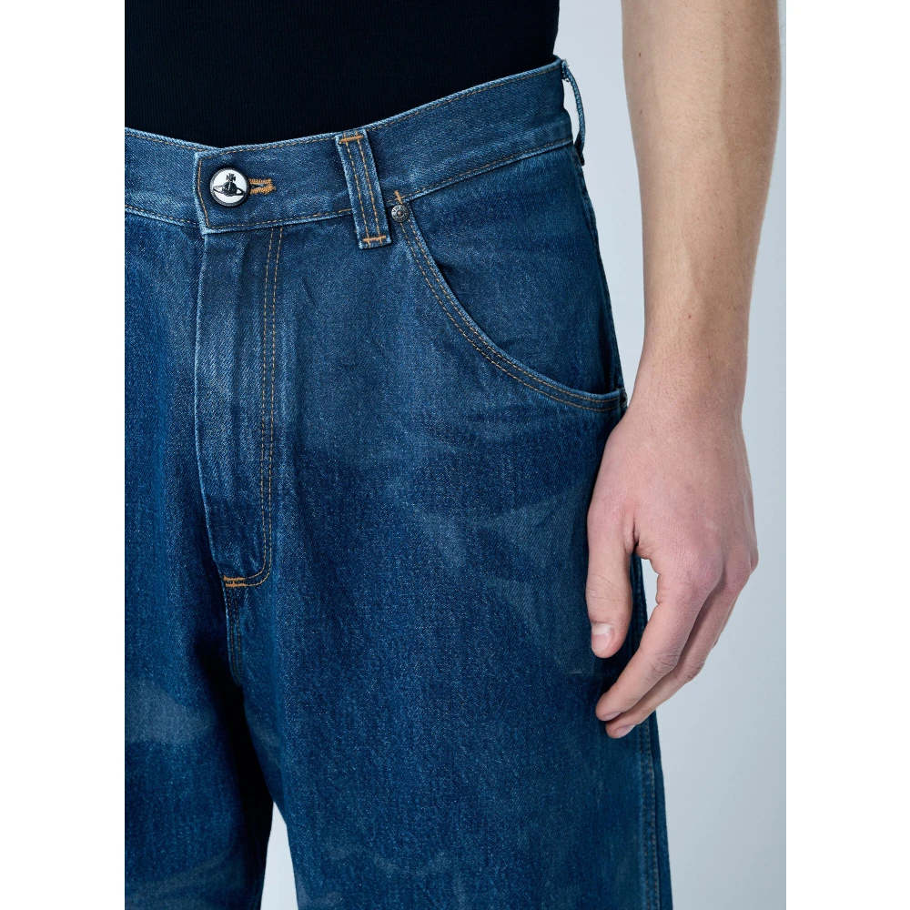 Vivienne Westwood Baggy Jeans met Grafisch Motief Blue Heren