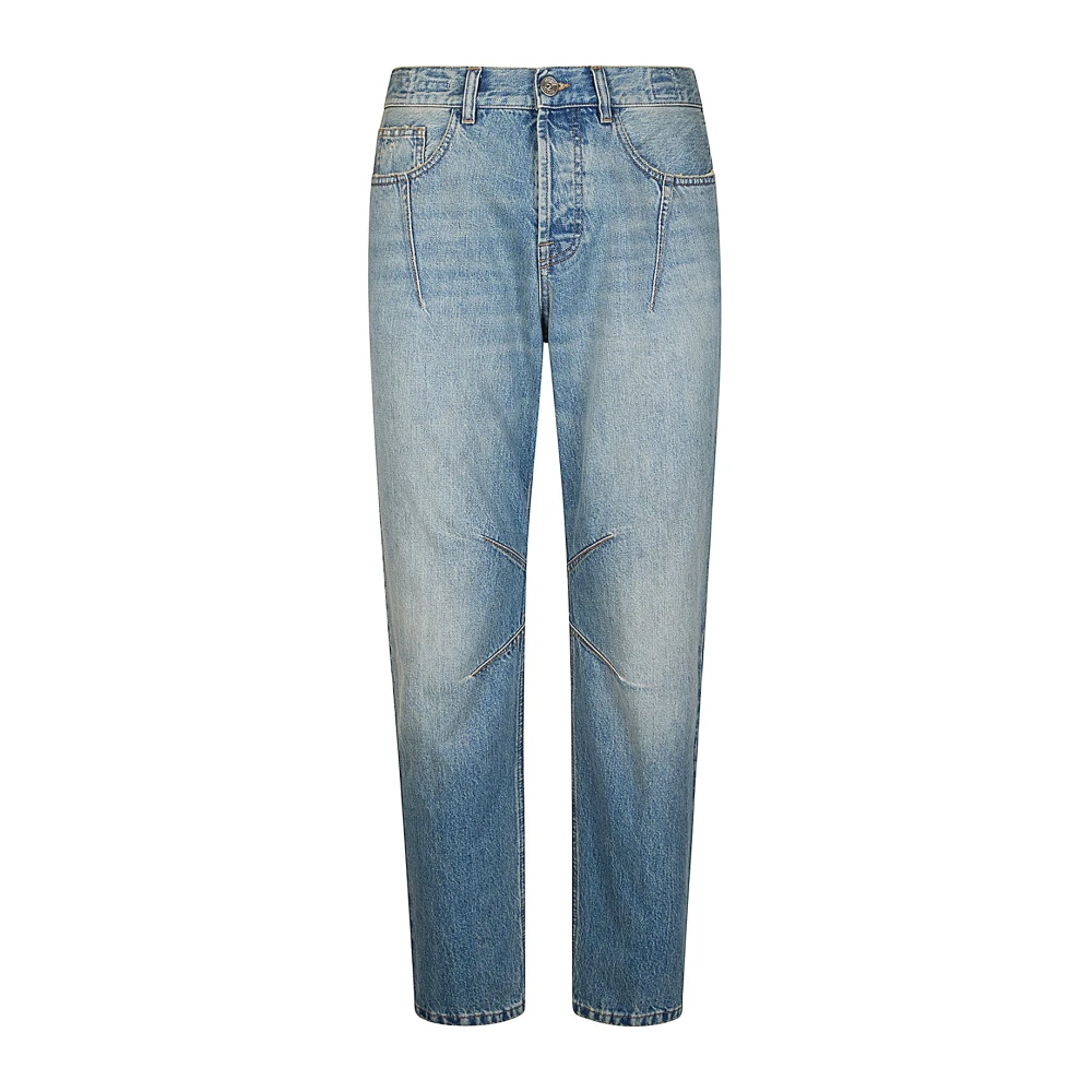 Eleventy Men's Blue Slim Fit Jeans, W31, Relaxed Fit Denim Trousers With Pences