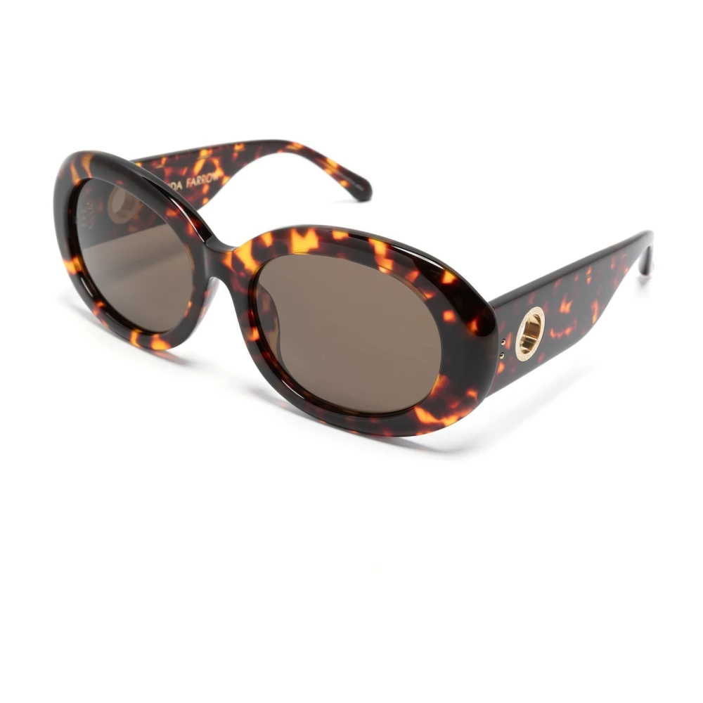 Linda Farrow Brown Sunglasses, Female, 55 Mm, Lfl1462 C2 Sun Sunglasses