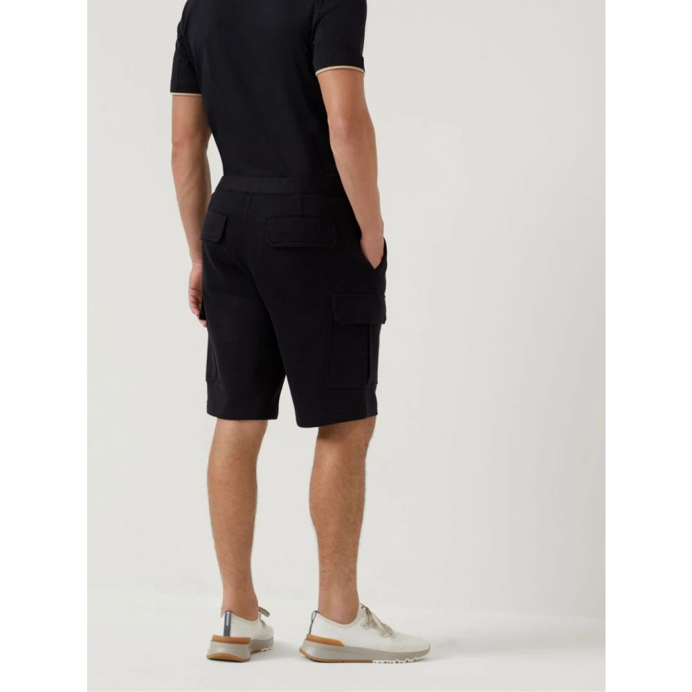 BRUNELLO CUCINELLI Zwarte Shorts voor Mannen Black Heren
