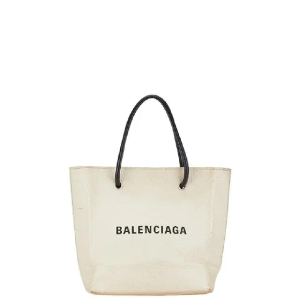 Balenciaga Vintage Pre-owned Leather totes White Dames