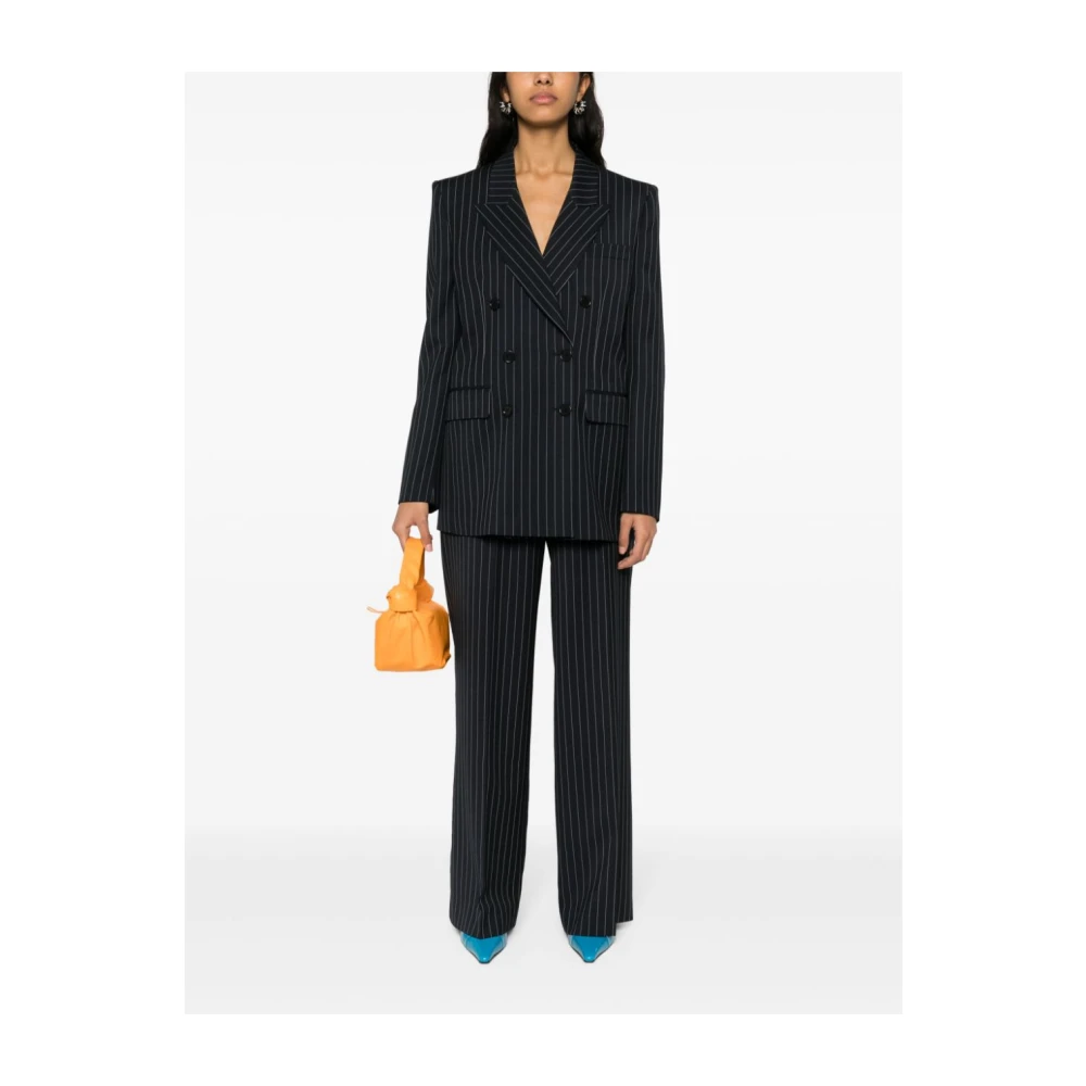 Msgm Navy Broek Blue Dames
