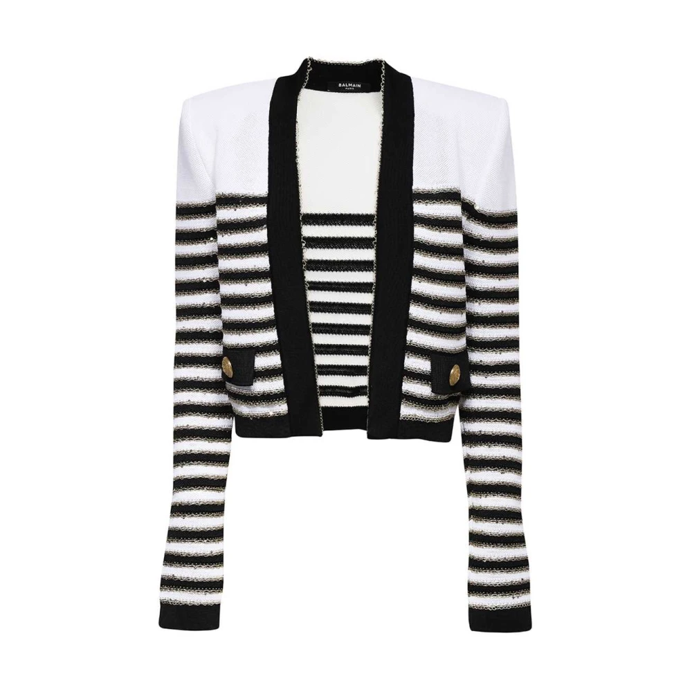 Balmain Stijlvolle Jas voor Trendy Looks White Dames
