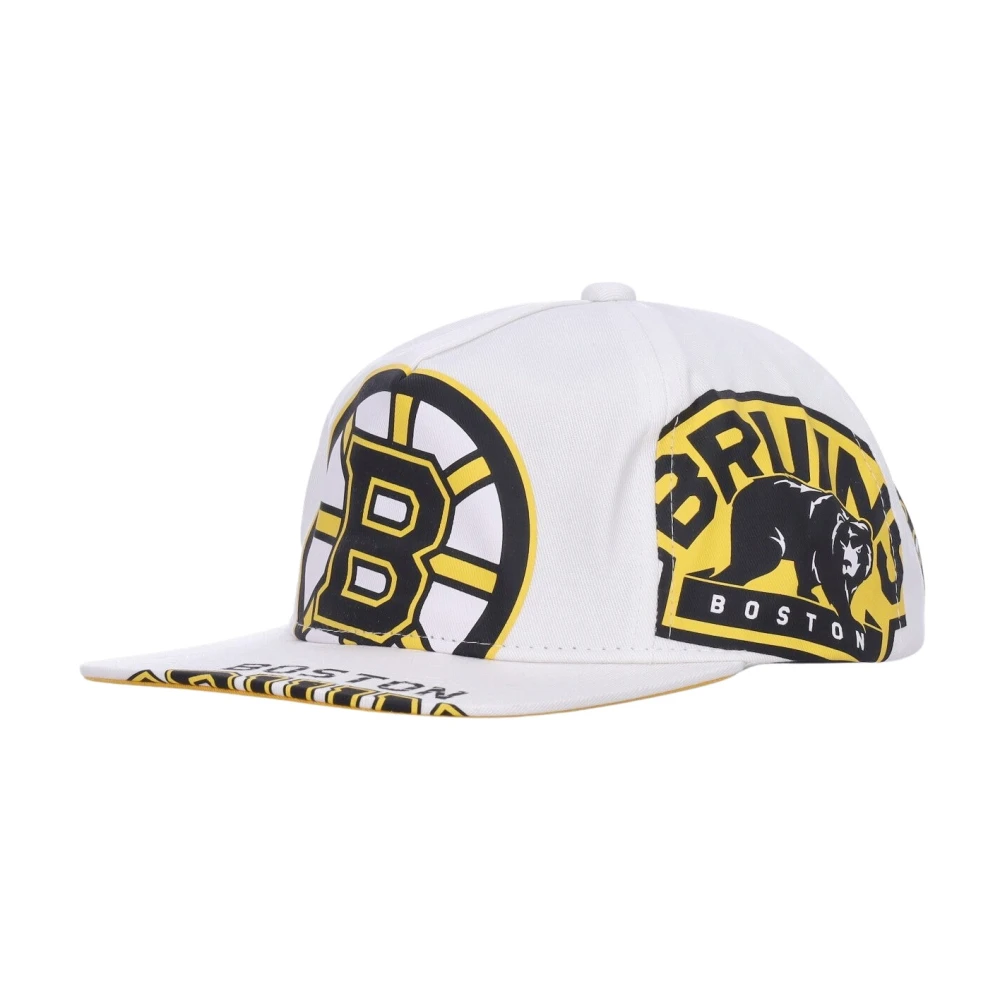 Mitchell & Ness Boston Bruins Platte Klep Pet White Heren