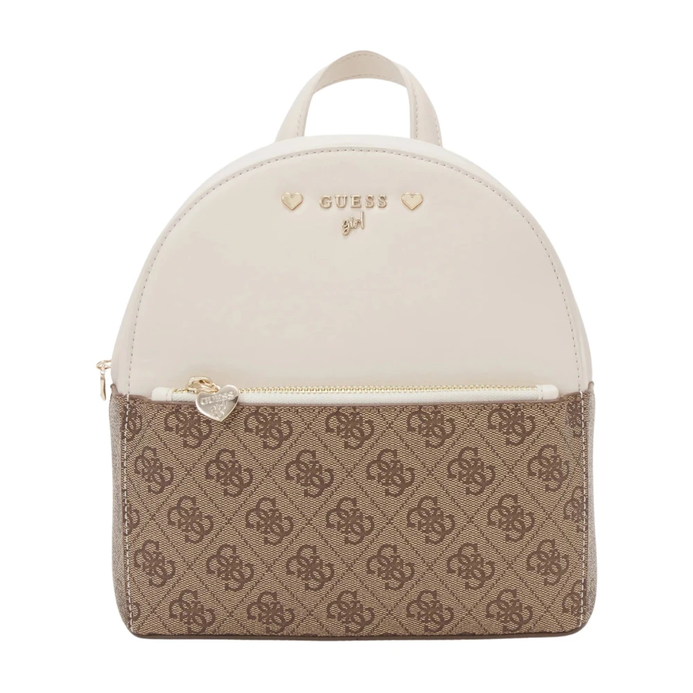 Guess Stijlvolle Logo Rugzak 4G Art Beige Dames