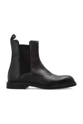 Grained Leather Chelsea Boots