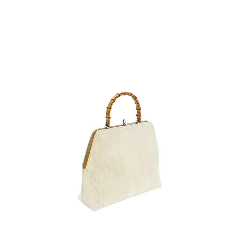 Jil Sander Women's Beige Rainbow Serpent And Bamboo Handbag