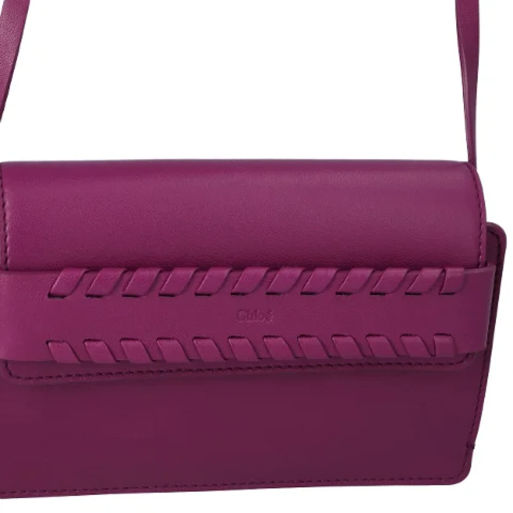 Chloé Leather shoulder-bags Purple Dames