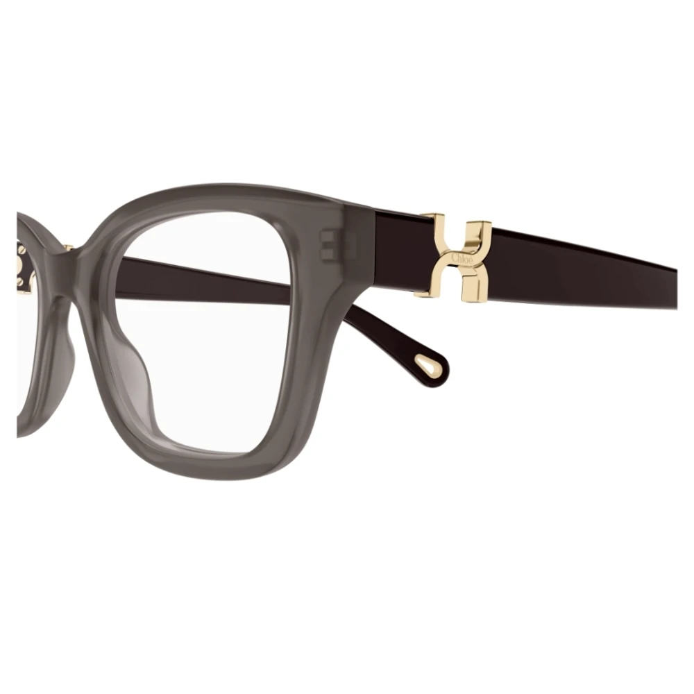 Chloé Rechthoekige acetaatbril met iconisch Marcie-logo Brown Unisex