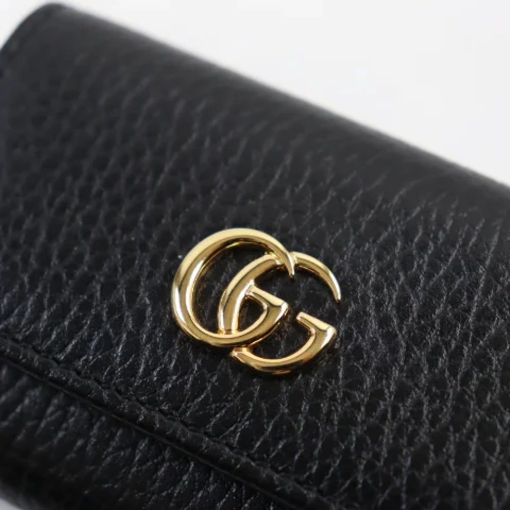 Gucci Vintage Pre-owned Leather key-holders Black Dames