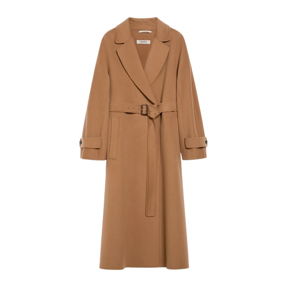 Max Mara Elegant ullkappa med bälte Brown, Dam