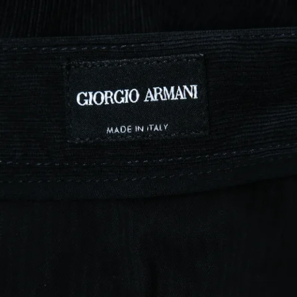 Armani Pre-owned Corduroy bottoms Blue Dames