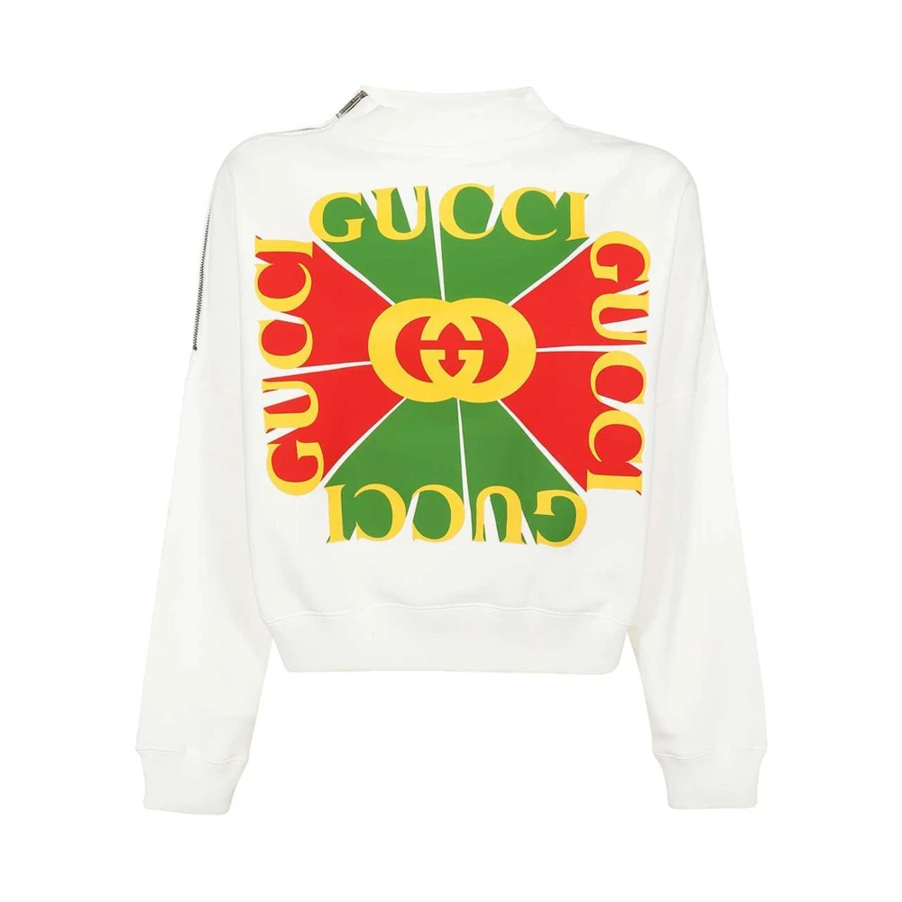 Gucci Katoenen sweatshirt met lange mouwen White Dames
