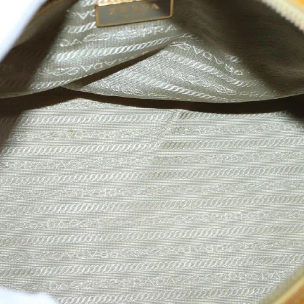 Prada Vintage Pre-owned Leather handbags Yellow Dames