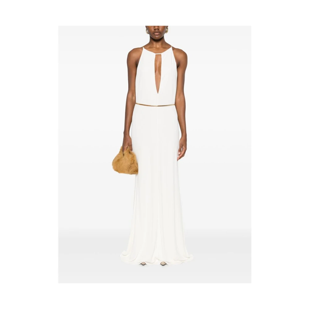 Tom Ford Witte Mouwloze Jurk met Uitsparingen White Dames