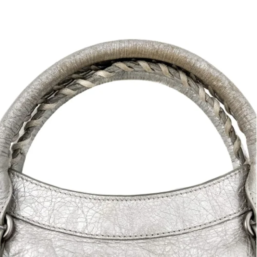 Balenciaga Vintage Pre-owned Leather handbags Gray Dames