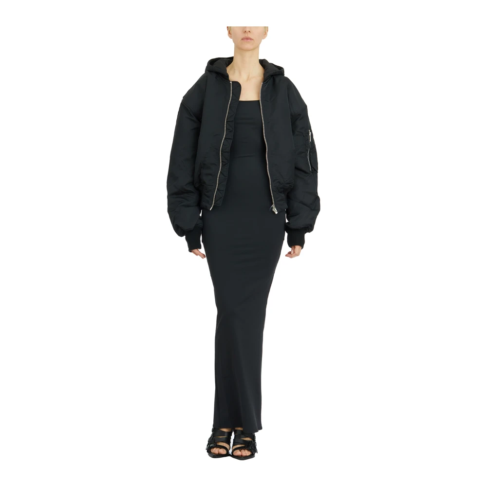 Entire Studios Hooded Bomberjas Broad Oil Black Heren