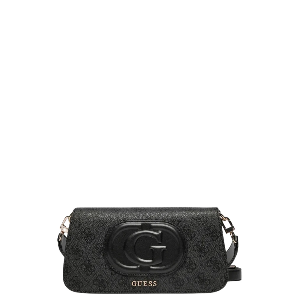 Guess Eco Mietta Flap Schoudertas Black Dames